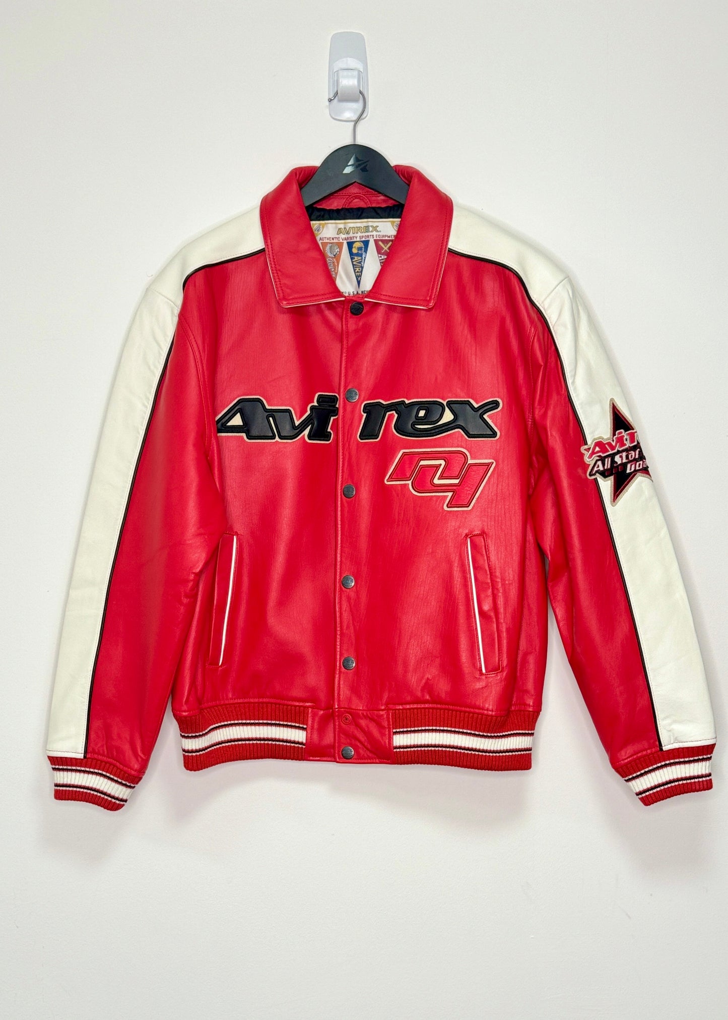 AVIREX STARS AND STRIPE JACKET (RED/CREAM)