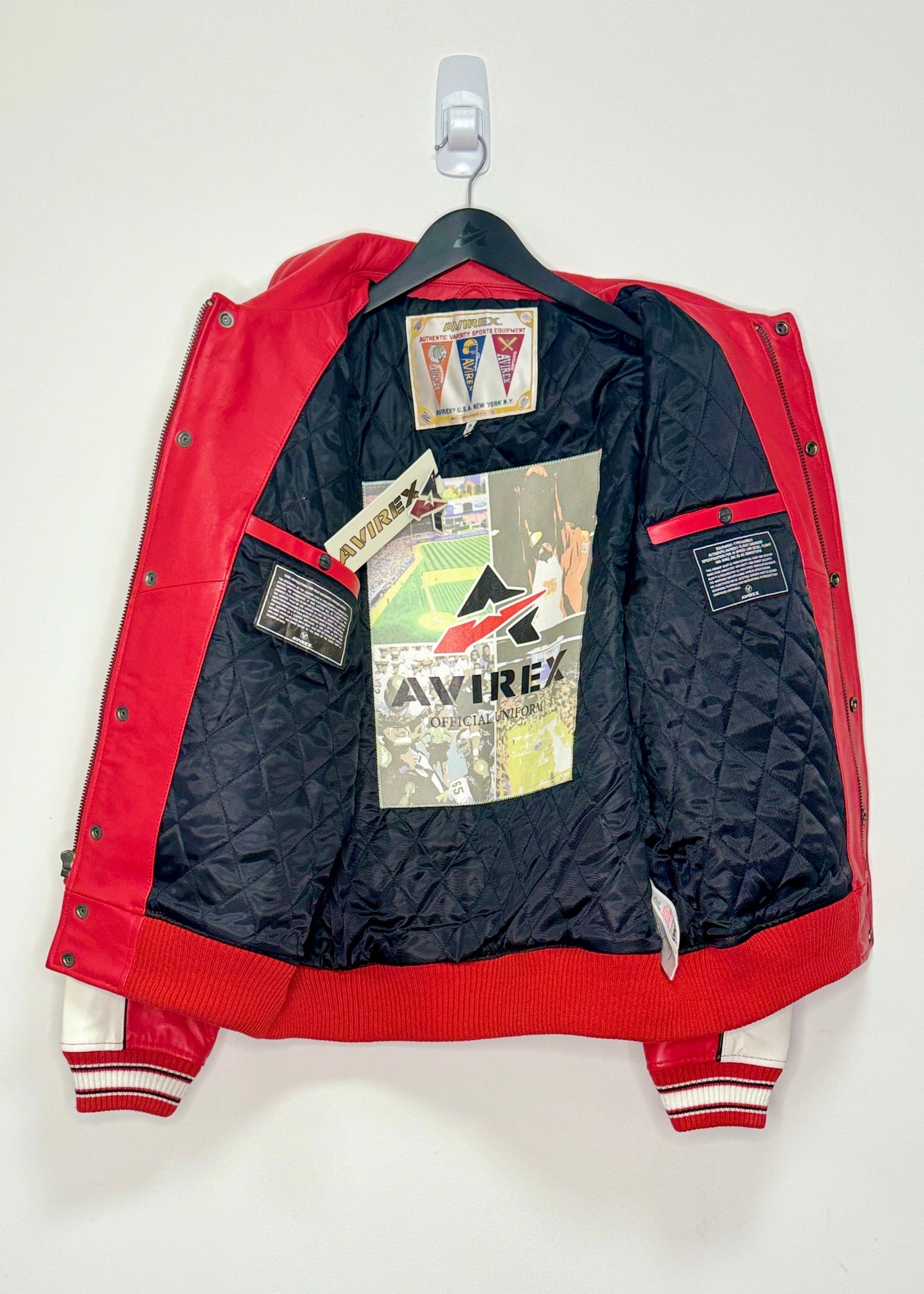 AVIREX STARS AND STRIPE JACKET (RED/CREAM)