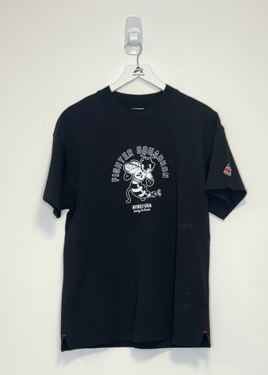 AVIREX Fire Squadron T-Shirt (Black) with Bubble Bee Logo